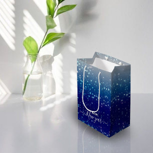 Mediana Bolsa de regalo de estrella para Navidades de patr