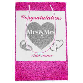 Mediana Bolsa de regalo de felicitaciones personalizadas d
