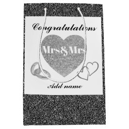 Mediana Bolsa de regalo de felicitaciones personalizadas d