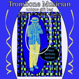Mediana Bolsa de regalo de Fiesta de música trombona