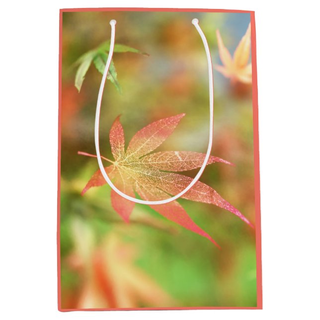 Mediana Bolsa de regalo de filigrana de otoño (Anverso)