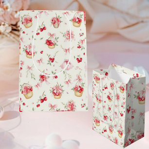 Mediana Bolsa de regalo de flor cereza dulce Rosa elegan