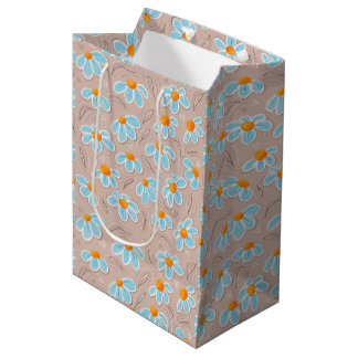 Mediana Bolsa de regalo de flores felices