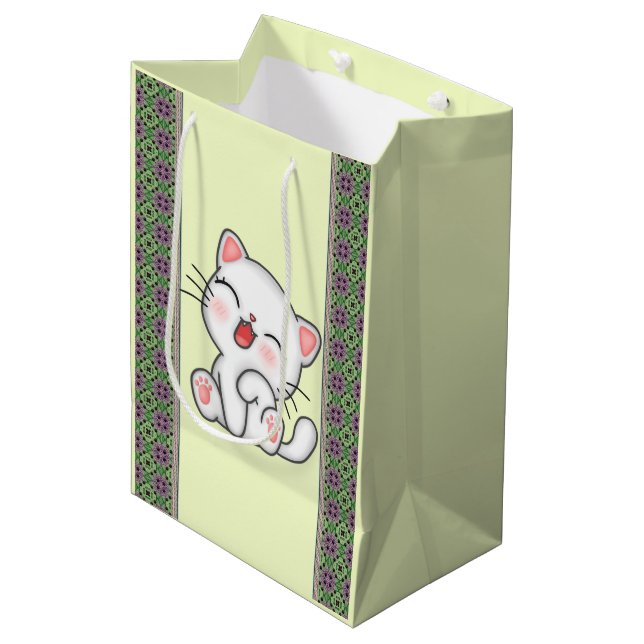 Mediana Bolsa de regalo de gato (Angulo Anverso)