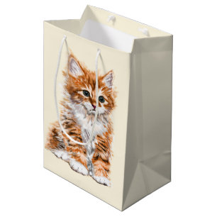 Mediana Bolsa de regalo de gato lindo