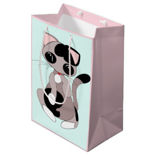 Mediana Bolsa de regalo de gato lindo