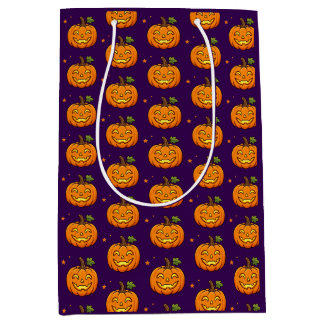 Mediana Bolsa de regalo de Halloween de calabaza linda en