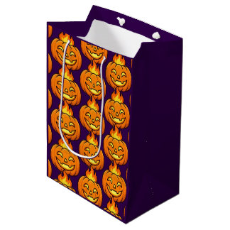 Mediana Bolsa de regalo de Halloween de calabaza linda en