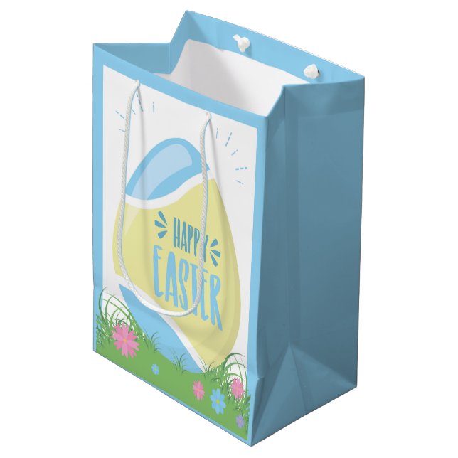 Mediana Bolsa de regalo de Happy Easter Medium (Angulo Anverso)