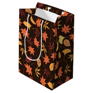 Mediana Bolsa de regalo de hojas de otoño que caen