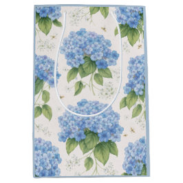 Mediana Bolsa de regalo de Hortensia Azul | Elegante Grand