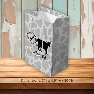 Mediana Bolsa de regalo de icono del metano de vaca