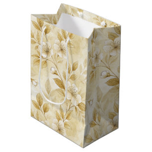 Mediana Bolsa de regalo de impresión floral Delicada
