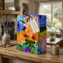 Bolsa de regalo de jardín de flores silvestres