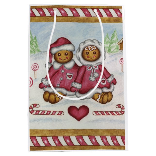 Mediana Bolsa de regalo de jengibre y menta (Anverso)