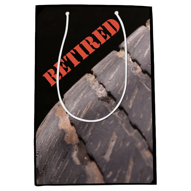 Mediana Bolsa de regalo de jubilación del personalizado (Anverso)