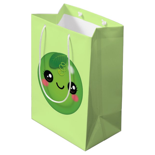 Mediana Bolsa de regalo de Kawaii Pea Medium (Angulo reverso)