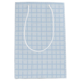 Mediana Bolsa de regalo de la comprobación azul pálido | M