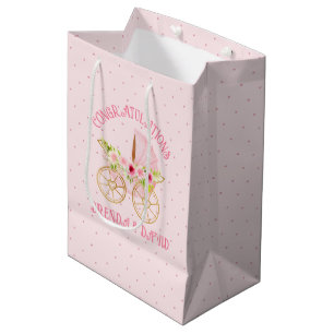 Mediana Bolsa de regalo de la cuna de bebé decorada con fl