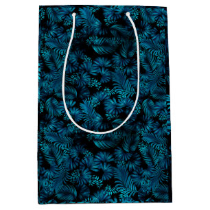 Mediana Bolsa de regalo de las palmas azul hawaiano de med