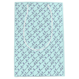 Mediana Bolsa de regalo de lecciones de baile (Azul)