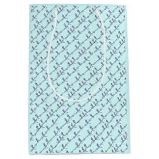 Mediana Bolsa de regalo de lecciones de baile (Azul)