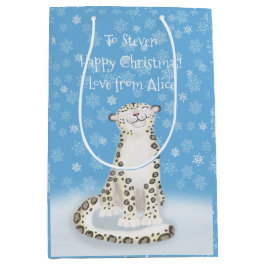 Mediana Bolsa de regalo de 'Let it snow' con Navidades de 