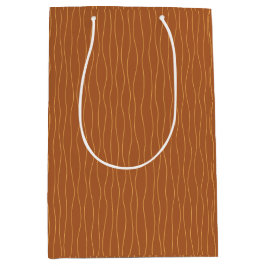 Mediana Bolsa de regalo de líneas onduladas de otoño | Mar