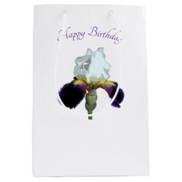 Mediana Bolsa de regalo de lirios púrpura y blanco
