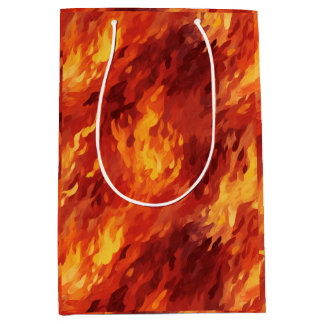 Mediana Bolsa de regalo de llama de fuego