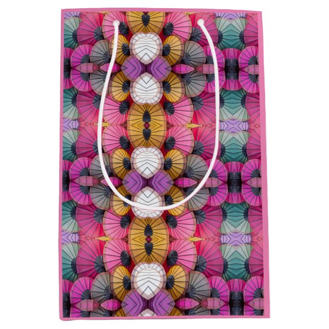 Mediana Bolsa de regalo de los paraguas abstractos colorid (Anverso)