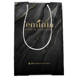 Mediana Bolsa de regalo de marca elegante personalizada