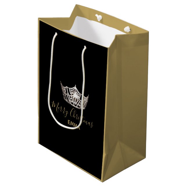 Mediana Bolsa de regalo de Miss América Silver Crown de 2  (Angulo Anverso)