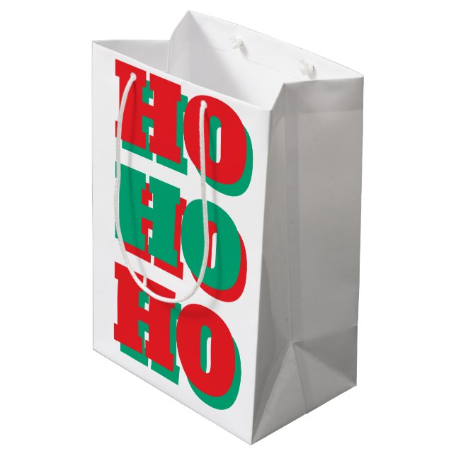 Mediana Bolsa de regalo de Navidad (Angulo reverso)