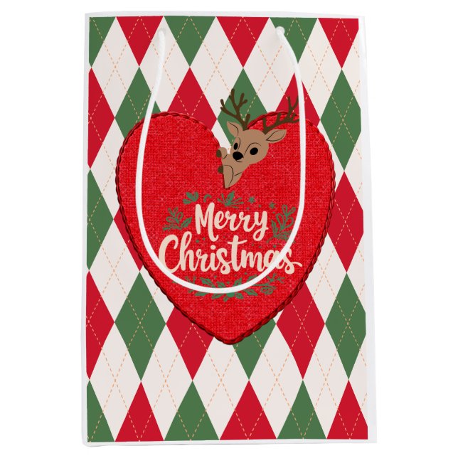 Mediana Bolsa de regalo de Navidad (Anverso)