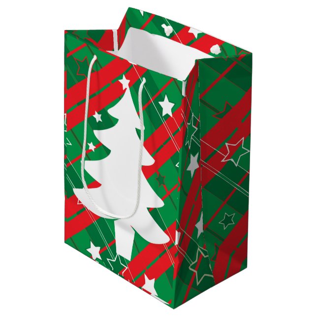 Mediana bolsa de regalo de Navidad (Angulo Anverso)