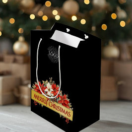 Mediana Bolsa de regalo de Navidad con logotipo