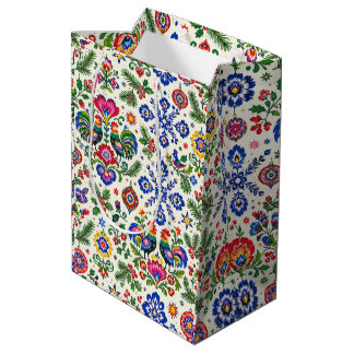 Mediana Bolsa de regalo de Navidad de arte popular polaco