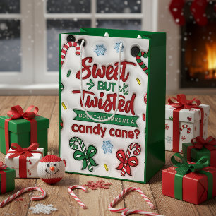 Mediana Bolsa De Regalo De Navidad De Caramelo En Forma De
