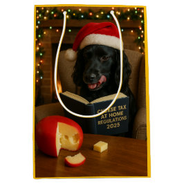 Mediana Bolsa de regalo de Navidad de Cocker Spaniel negro