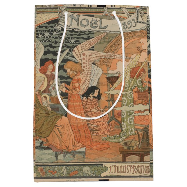 Mediana Bolsa de regalo de Navidad de época de Noel 1893 (Anverso)