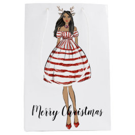 Mediana Bolsa de Regalo de Navidad de Feliz