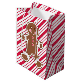 Mediana Bolsa de regalo de Navidad de jengibre y menta