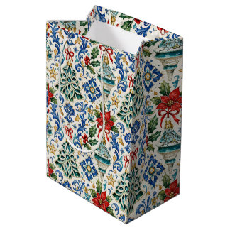 Mediana Bolsa de regalo de Navidad de mayólica italiana
