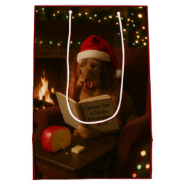 Mediana Bolsa de regalo de Navidad Impuesto al Queso Vizsl