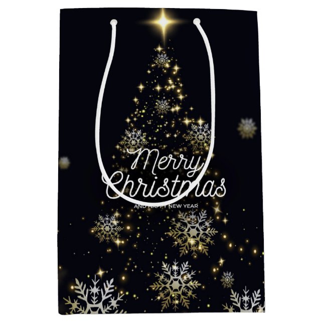 Mediana Bolsa de regalo de navidad media (Anverso)