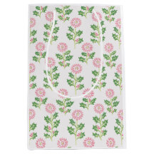 Bolsa de regalo de Navidad Pink Daisy y Holly Blan