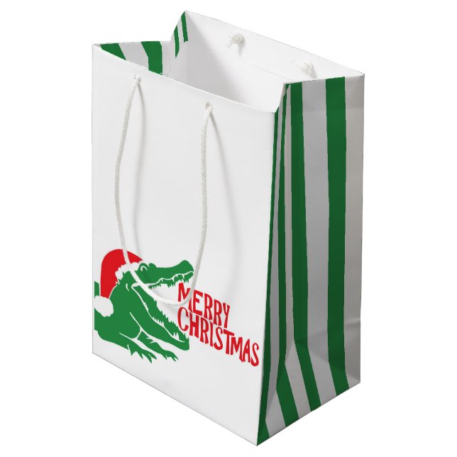 Mediana Bolsa de regalo de navidades de ligador (Angulo Anverso)