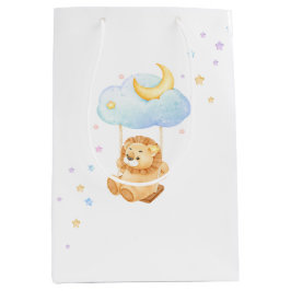Mediana Bolsa de regalo de nuevo bebé león - Estrellas Dul