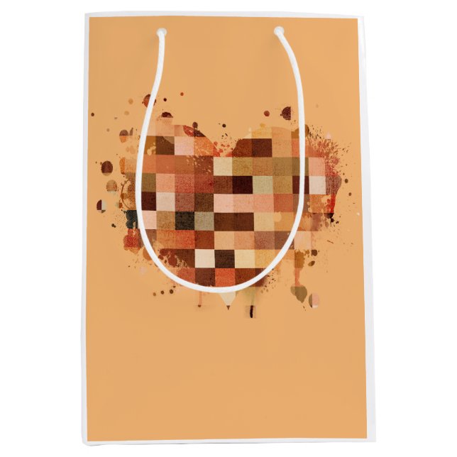 Mediana Bolsa de regalo de One World Heart (Anverso)